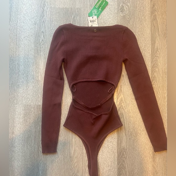 Guess Ribbed Bodysuit NWT Semi Backless - Picture 7 of 8